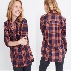 Madewell Classic Ex-Boyfriend Plaid Flannel Buttondown Size XXS